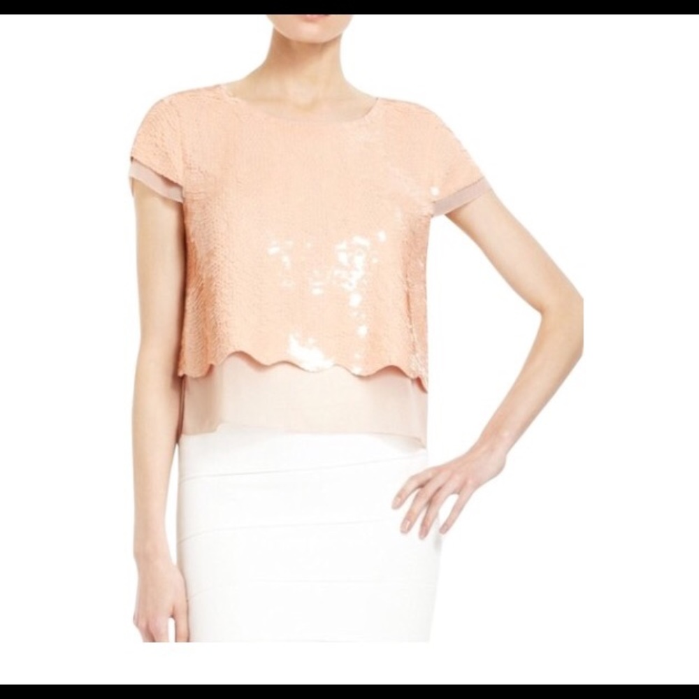 BCBG size L sequin top